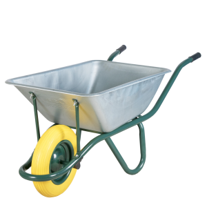 Brouette F11 étroite cuve galva 90L roue increvable - Charge 150kg - SIRL